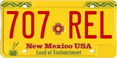 NM license plate 707REL