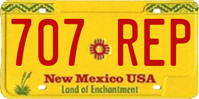 NM license plate 707REP