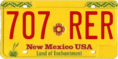 NM license plate 707RER