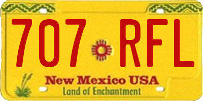 NM license plate 707RFL