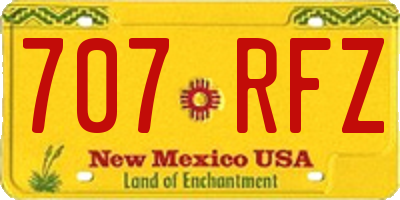 NM license plate 707RFZ