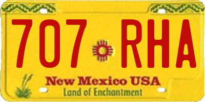 NM license plate 707RHA