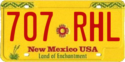 NM license plate 707RHL