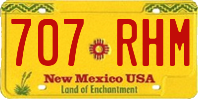 NM license plate 707RHM
