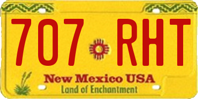 NM license plate 707RHT