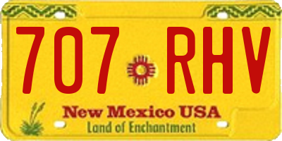 NM license plate 707RHV