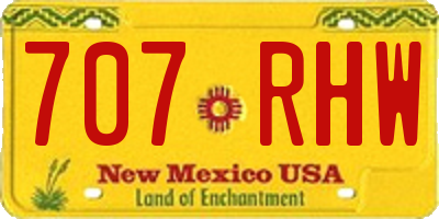 NM license plate 707RHW