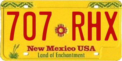 NM license plate 707RHX