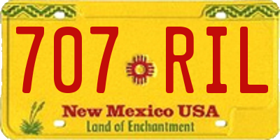 NM license plate 707RIL