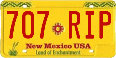 NM license plate 707RIP