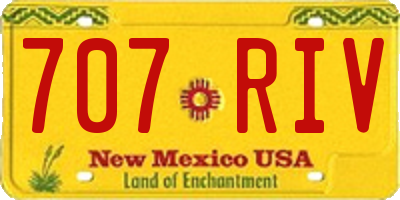 NM license plate 707RIV