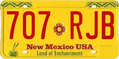 NM license plate 707RJB