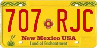NM license plate 707RJC