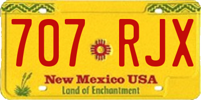 NM license plate 707RJX