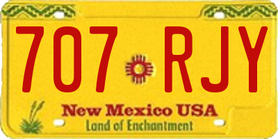 NM license plate 707RJY