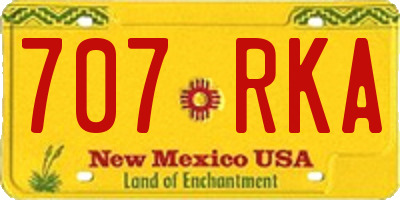 NM license plate 707RKA