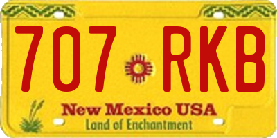 NM license plate 707RKB