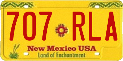 NM license plate 707RLA