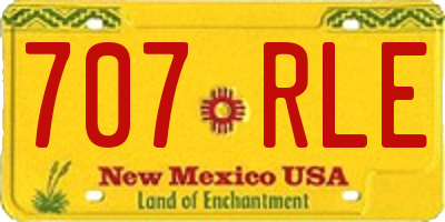NM license plate 707RLE