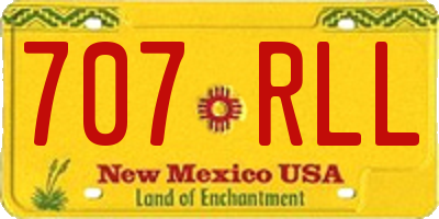 NM license plate 707RLL