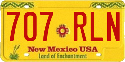NM license plate 707RLN