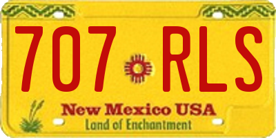 NM license plate 707RLS