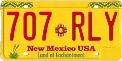 NM license plate 707RLY