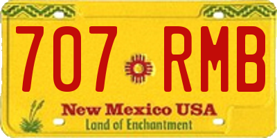 NM license plate 707RMB