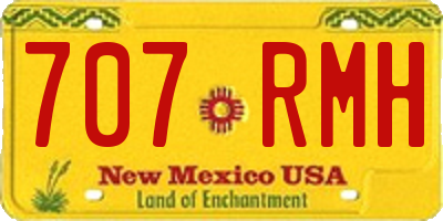 NM license plate 707RMH