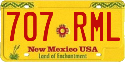 NM license plate 707RML