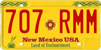 NM license plate 707RMM