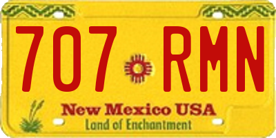NM license plate 707RMN