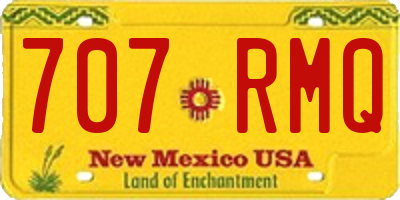 NM license plate 707RMQ