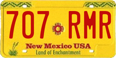 NM license plate 707RMR