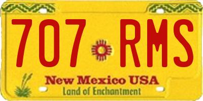 NM license plate 707RMS