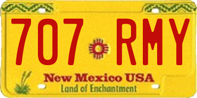 NM license plate 707RMY