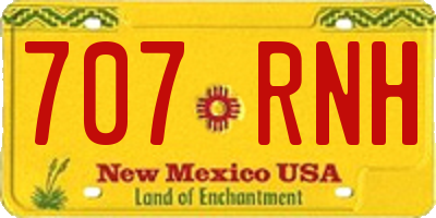 NM license plate 707RNH
