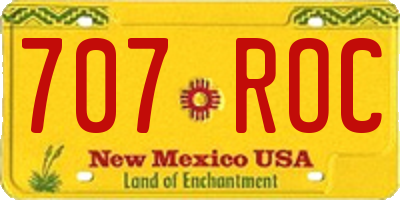 NM license plate 707ROC