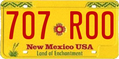 NM license plate 707ROO