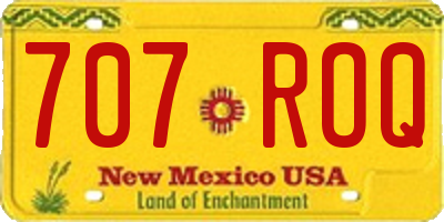 NM license plate 707ROQ