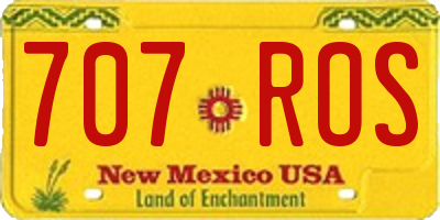 NM license plate 707ROS