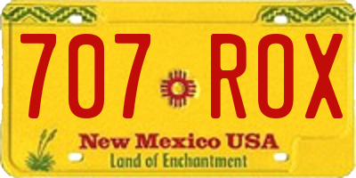 NM license plate 707ROX