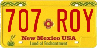 NM license plate 707ROY