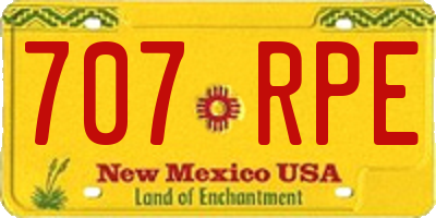NM license plate 707RPE
