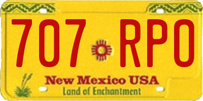 NM license plate 707RPO