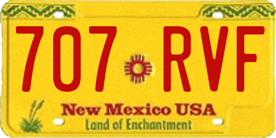 NM license plate 707RVF