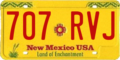 NM license plate 707RVJ