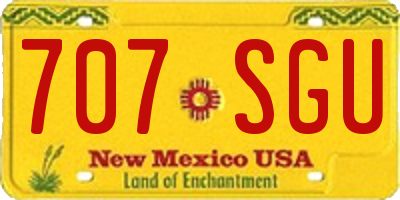 NM license plate 707SGU