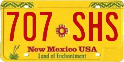 NM license plate 707SHS