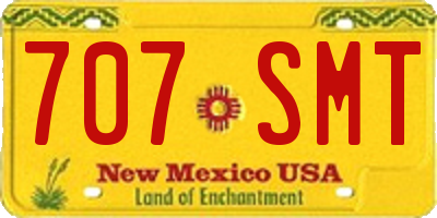 NM license plate 707SMT